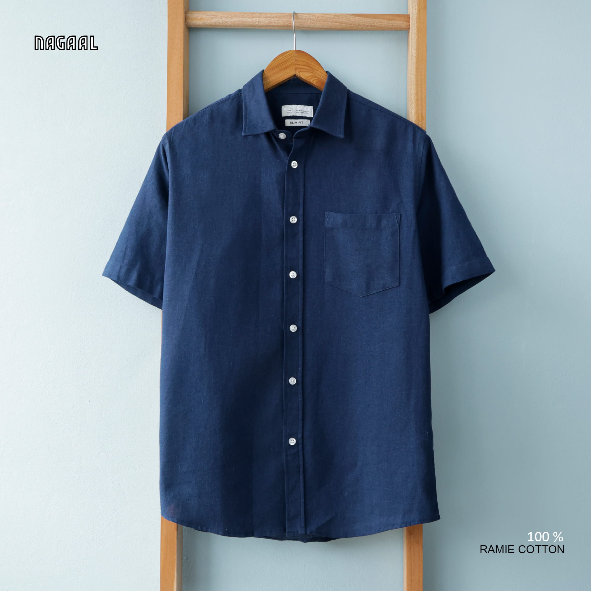 Ramie Cotton Half Shirt